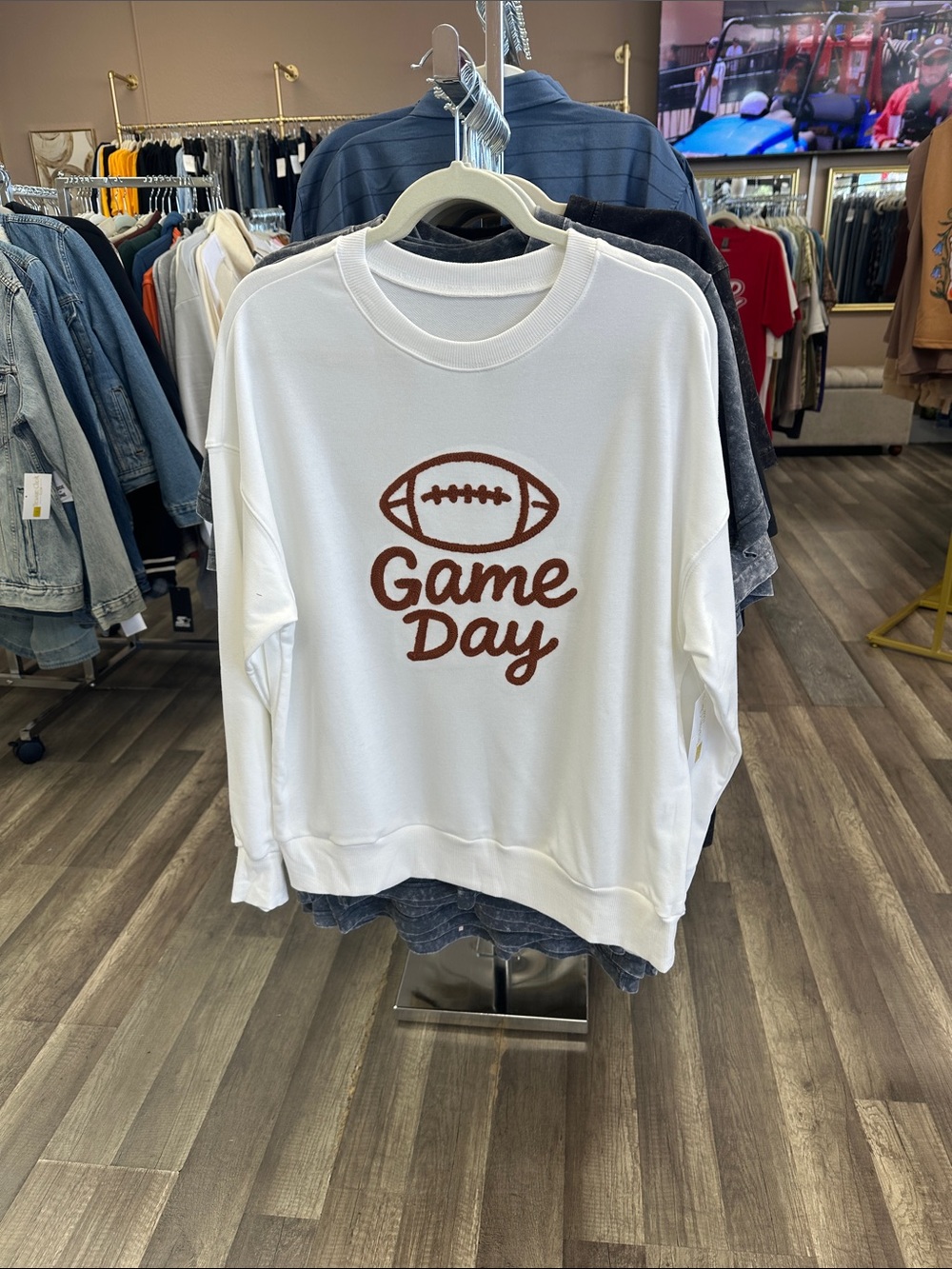 Game Day White Sweatshirt
